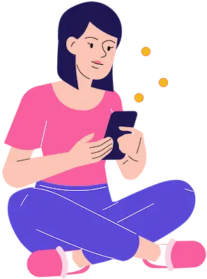 Lady earning on her phone